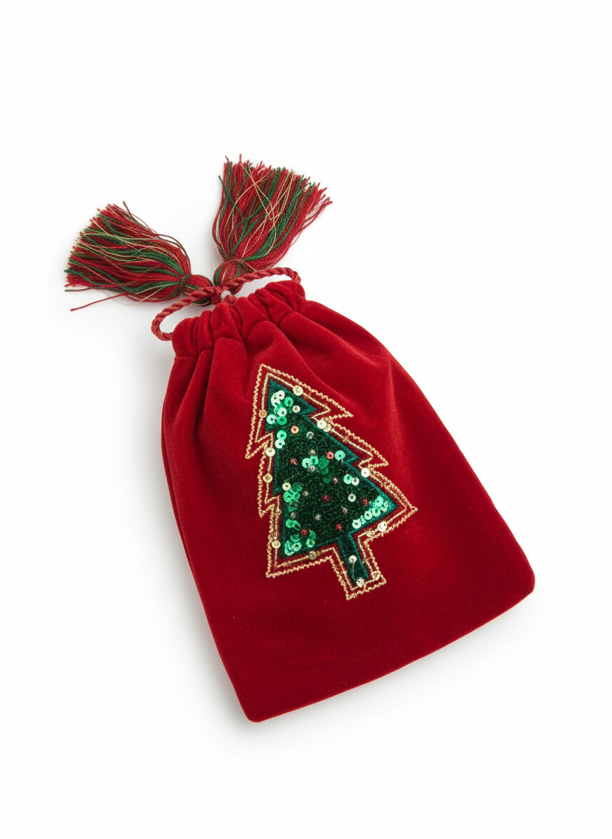 Velvet Christmas Gift Bag