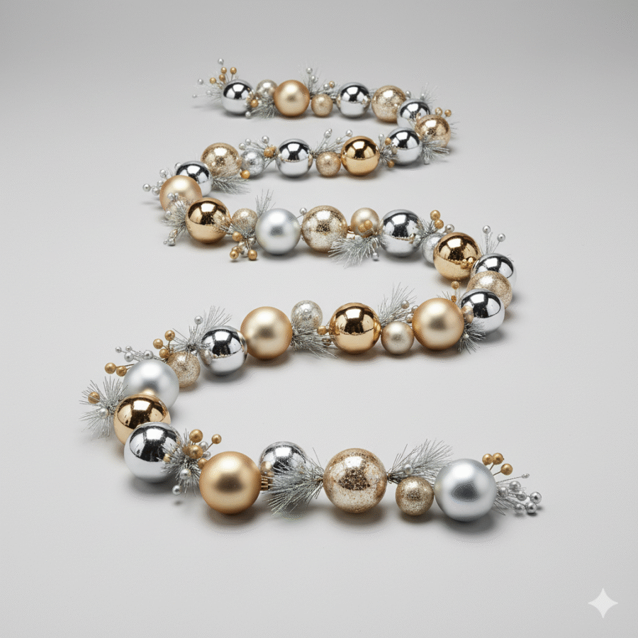 Elegant Glass Ornament Garland