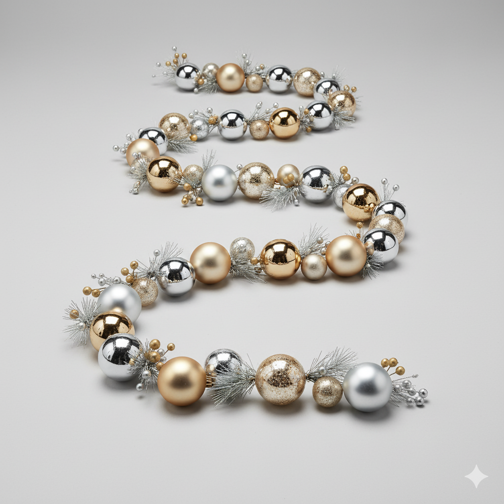Elegant Glass Ornament Garland