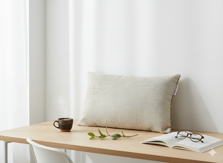 Linen Blend Lumbar Pillow