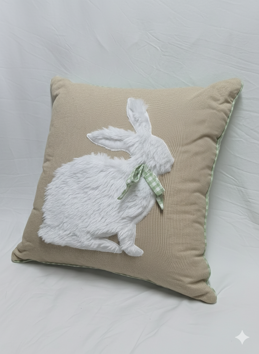White Rabbit Pillow