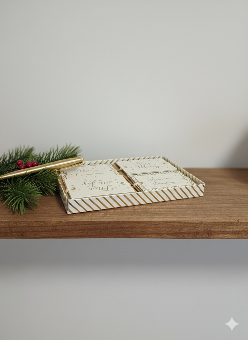 Artisan Holiday Card Set - Styled Display