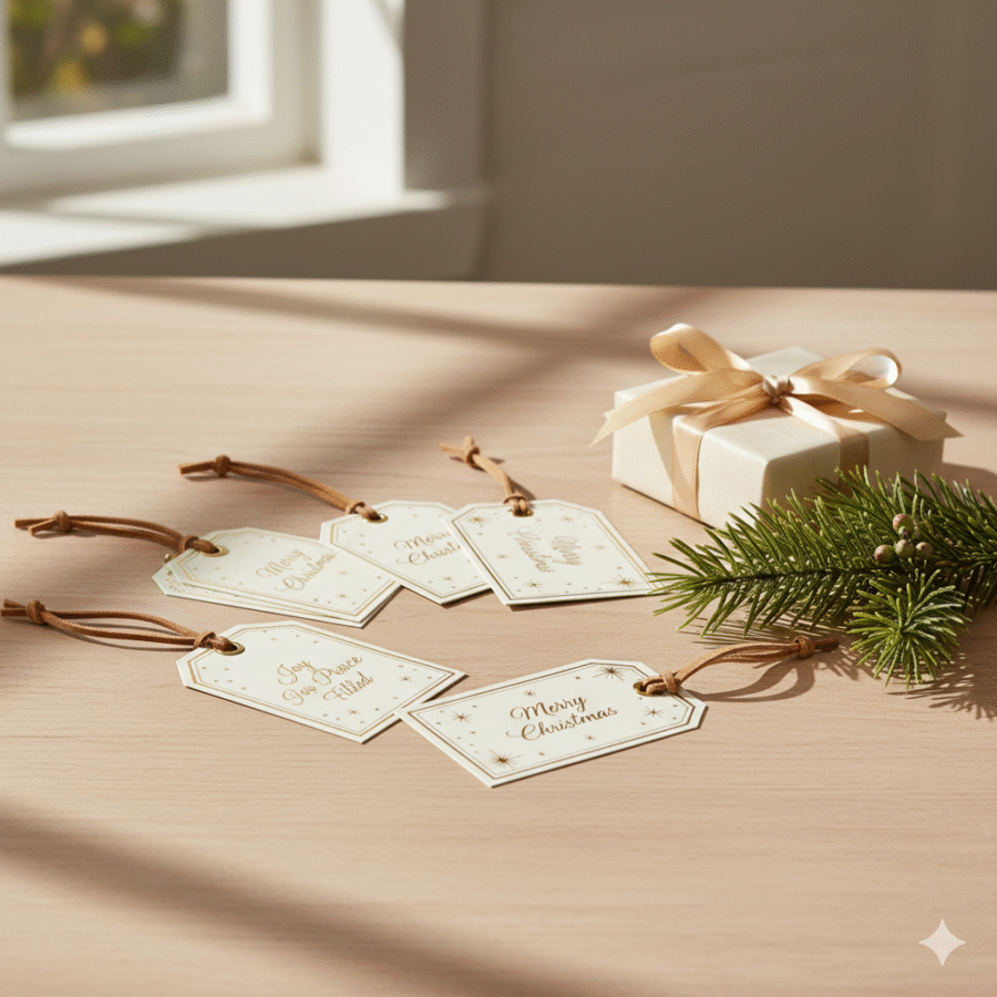 Gift Toppers With Suede Rope