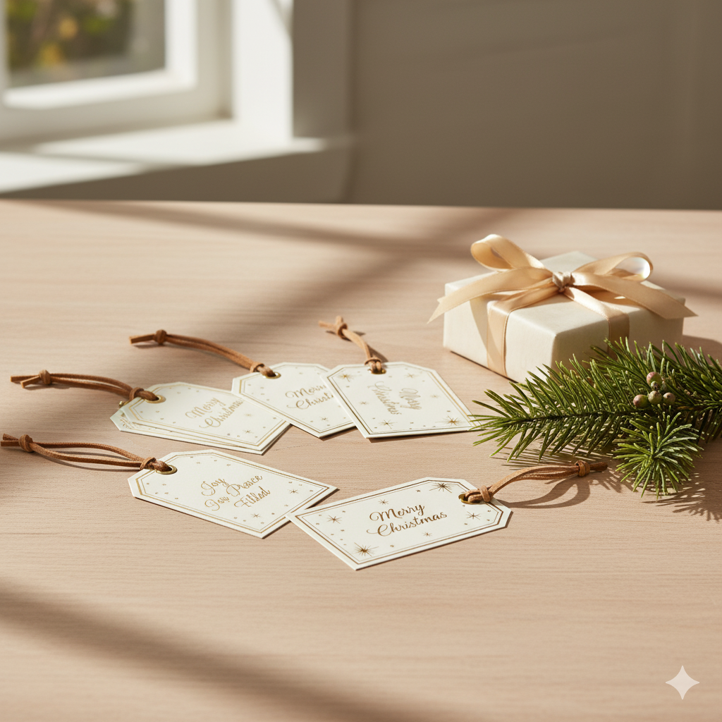 Gift Toppers With Suede Rope